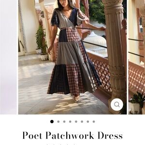 Poet dress Patchwork Maxi Dress - Multicolor
